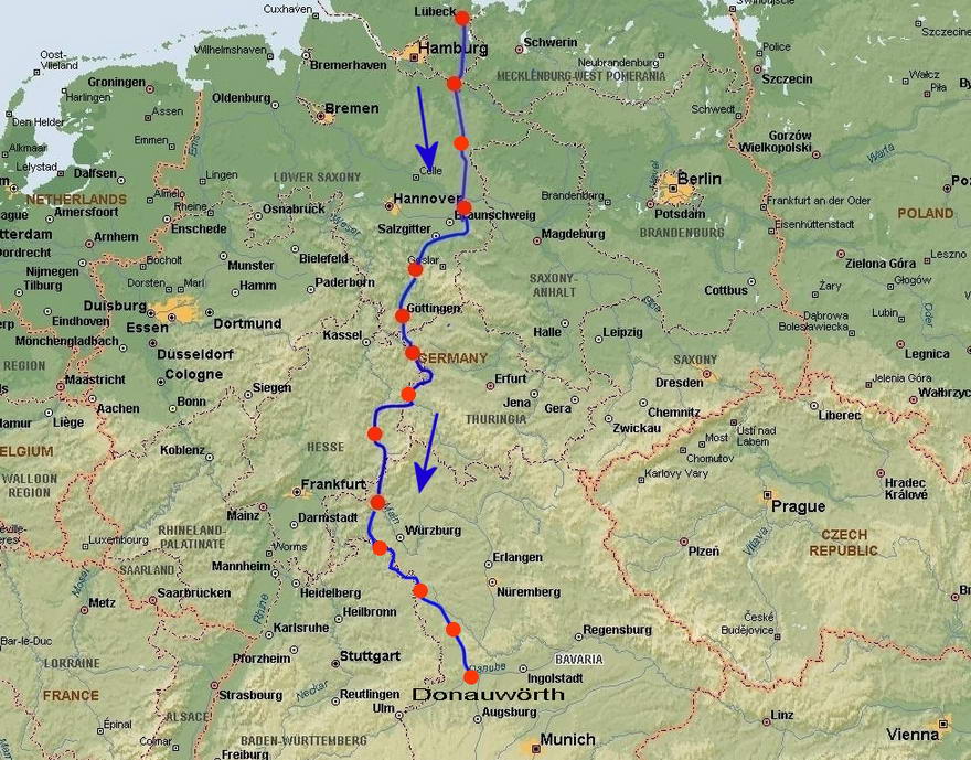 Tyskland Karta / Simbadusa - 1000 bitar - Karta Tyskland - William Acklise